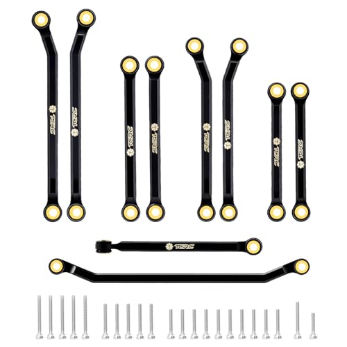 Brass High Clearance Chassis Links Set for Redcat Ascent-32 1/32 RC Crawler Car Upgrades,Black Coating - style: Brass
