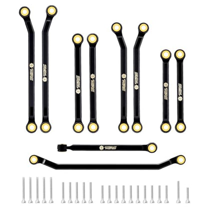 Brass High Clearance Chassis Links Set for Redcat Ascent-32 1/32 RC Crawler Car Upgrades,Black Coating - style: Brass