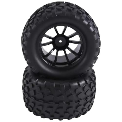 Compatible with Traxxas for Rustler for Stampede for Hoss 1/10 RC Car Truck Parts Wheels 12Mm Hex RC Wheels and Tires RC Assortment