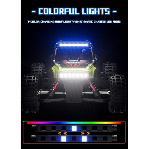S912PRO 1/16 Remote Control Drift Car, 2.4G Brushless Full-Proportional 4WD 55KM/H High-Speed RC Climbing Car Mini 2 Batteries RC Buggy Rock Crawler Model Toy Gift -RTR - style: S912PRO 1/16, 2 Batteries, Green