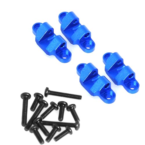Aluminum Lower Pull Rod Fixed Mount RC Upgraded Parts for LOSI 1/18 Mini LMT 4X4 Brushed Monster Truck RTR-LOS01026 RC Car, Blue - color: Blue Lower Rod Fixed Mount