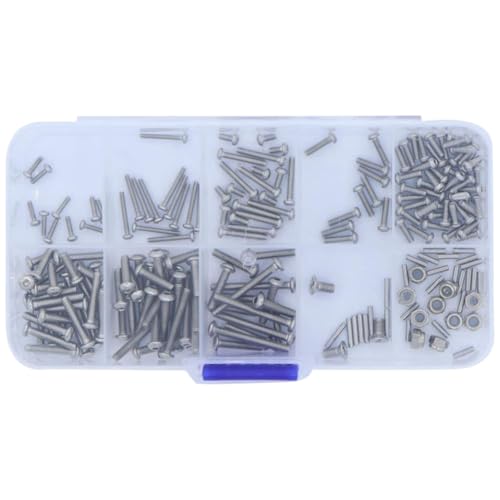 Hex Screws and Nuts Hardware Kit M1.6 M2 M2.5 Grade 12.9 Stainless Steel Compatible with 1/18 RC Crawler