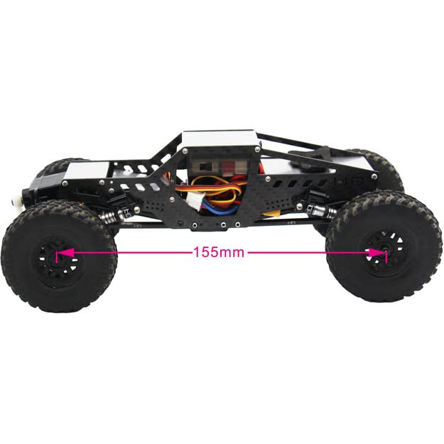 Hot Racing SXTF133LC Aluminum 8 Link Drive Set for (155mm LCG) Scx 24
