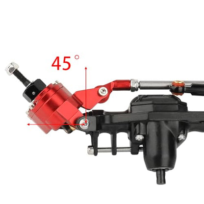 CNC Metal Front and Rear Portal Axles for 1/10 RC Crawler Car Axial SCX10 III AXI03006 AXI03007 Wrangler JL AR45 Axle Upgrade Part (red) - color: Red