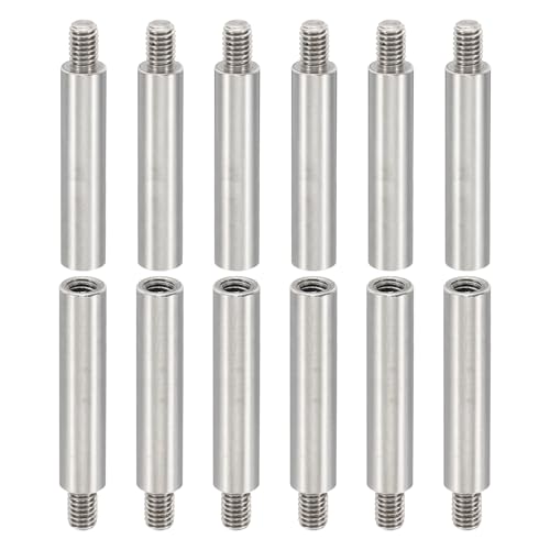 PATIKIL 12pcs M4 Standoffs, M4 30+6mm Spacer Standoffs Steel Threaded Standoffs Screws Kit 4mm ID 6mm OD Metric Male Female Thread Adapters for Circuit Board PCB RC Drones Motherboard - size: 30+6mm L