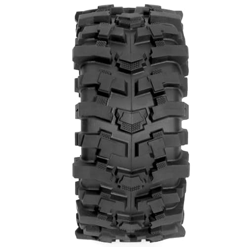 STMU 1/10 RC 12mm Hex RC Wheels and Tires （4pcs） OD 4.45''for 1/10 RC Off-Road Car Traxxas TRX4 Slash Arrma Losi Tenacity Vkar 10sc Hpi RC Buggy Car (Black) - color: Black