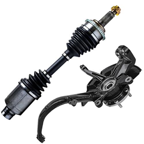 Detroit Axle - Front Steering Knuckle Kit for 06-12 Ford Fusion, 06-11 | Mercury Milan, 06 Lincoln Zephyr, CV Axle Steering Knuckle & Wheel Bearing Hub 2006 2007 2008 2009 2010 2011 2012 Replacement - size: 2UX47646/Pair