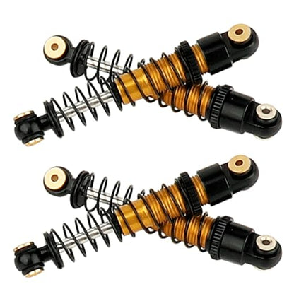4PCS 40mm shocks Damping Shock Absorber Damper for 1/24 Axial SCX24 AXI90081 RC Crawler Car Upgrade Parts (Gold) - color: Gold