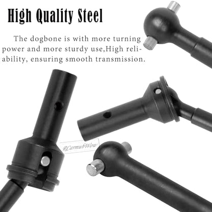 RC Axles Widen Driveshafts Upgrades Part for 1/8 Typhon 6S,Steel #45 Front Rear Drive Shafts,Center CVD Dogbone,Diff Outdrives,Black - color: Black(6pcs)