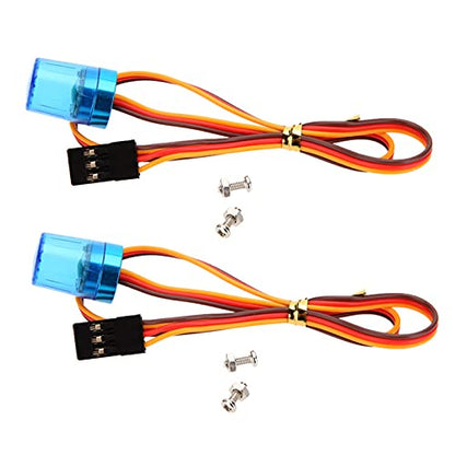 Ultra Bright LED Police Rotating Flashing Light for RC Model Police Firefighting Ambulance Car Lighting (2Pack Blue) - color: 2 Pack, Blue 13x18mm