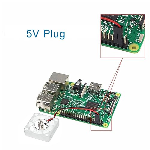 Dorhea 4PCS 30x30x7mm Brushless 3007 Fan - 3.3V/5V Cooling Fan for Raspberry Pi 4 Model B, 3 B+, 3, 2, 1 B+, RetroFlag NESPI Case - color: Transparent-4pcs