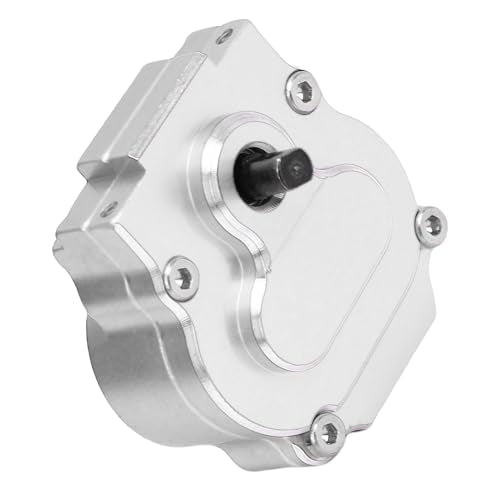 Complete Transmission Gearbox, CNC Aluminum Alloy RC Crawler Gearbox, Metal Gear Set with 21:1 Reduction Ratio for Ascent - 18 1/18 RC Car Upgrade Part (Silver) - color: Silver