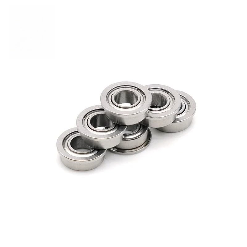 10pcs F604ZZ Flange Ball Bearing 4x12x4mm ABEC-7 Metal Shield ZZ for Drone Micro Motor Precision Instruments - size: F604ZZ 4x12x4