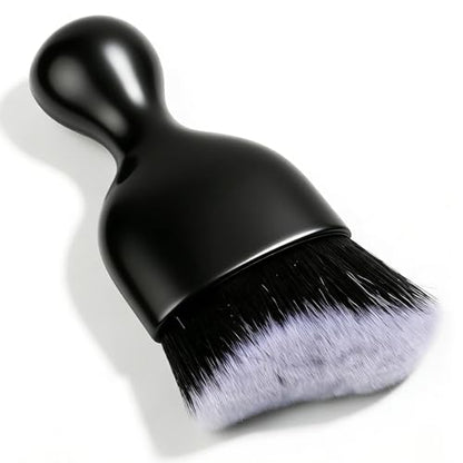 Car Interior Detailing Brush, Soft Bristle Car Interior Cleaning Tool, Auto Air Conditioning Outlet Cleaning Brush, Dusting Brush for Panel Air Vent Dashboard Leather (Black White) - color: Black White