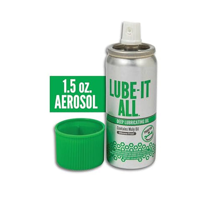 Lube-It All Deep Lubricating Oil – Multi-Purpose Spray Lubricant for Industrial, Automotive, Marine, and Household Use, Long-Lasting Protection, Water-Resistant Formula, 1 oz Aerosol Can - style: 1 Ounce
