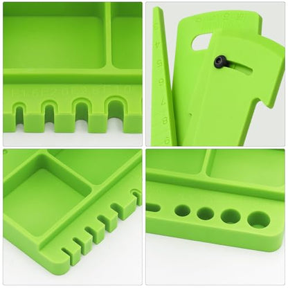360 Degree Rotation RC Car Work Stand Lift Lower Repair Workstation with RC Car Ride Height Gauge for 1/10 1/12 1/14 1/16 Crawler Remote Control Car Truck Buggy, Green - color: Green