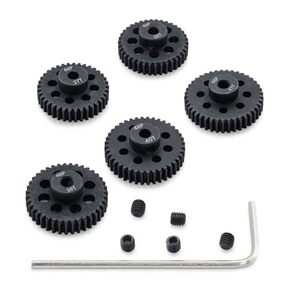 48P 37T 38T 39T 40T 41T Pinion Gear Sets with Screwdrivers for 3.175mm Shaft Brushless Brush Motor Compatible for Kyosho Axial Traxxas Arrma HSP HPI AXIAL Tamiya Losi 1/10 RC Car - size: 37T 38T 39T 40T 41T
