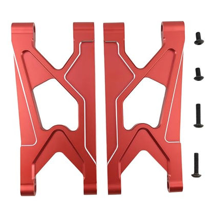 Aluminum Rear Lower Suspension Arms for ARRMA 1/10 Gorgon 2WD (Red) | 4X2,Monster Truck,ARA330751,CNC Machined,Swing Arms,Heavy Duty,High Strength,Precision Fit,Wear Resistant,RC Upgrade - color: Red