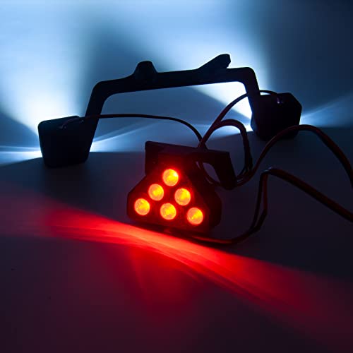 JHR MOHERO RC Car Body Red & White Head & Tail Light Set Front & Rear LED Light Compatible with KRATON 8S RC Off Road Upgrade Parts