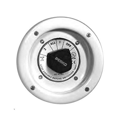 SSI Marine Round Battery Switch Panel for Boats - Recessed Battery Switch Mount Keep Safe from The Elements in This Recessed Cover for Your Cockpit (Round) Switch NOT Included - style: Round