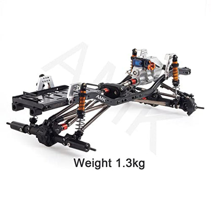 Chassis Frame Set Wheelbase 313mm with 2 Speed Transmission Reversed Front Axle for 1/10 RC Crawler Axial SCX10 II 90046 EX86100