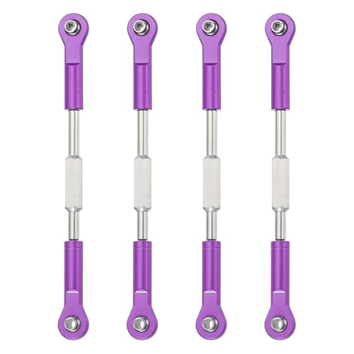 MECCANIXITY 4 Pcs Steering Servo Turnbuckle Rod RC Aluminum Alloy Linkages for HSP 1/10 94123 On-Road RC Car (Purple, 96mm) - color: Purple, size: 96mm