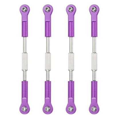MECCANIXITY 4 Pcs Steering Servo Turnbuckle Rod RC Aluminum Alloy Linkages for HSP 1/10 94123 On-Road RC Car (Purple, 96mm) - color: Purple, size: 96mm