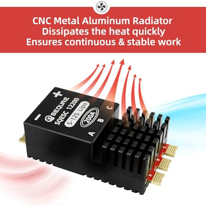 SEQURE 200A Brushless ESC 5-12S for RC Car Boat Crawler AM32