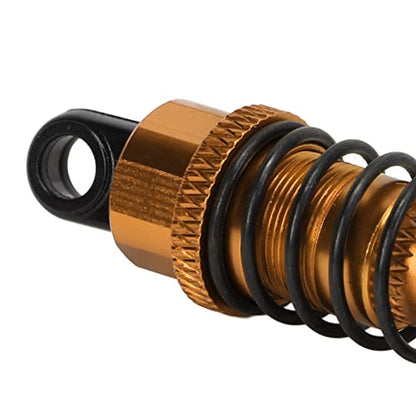4Pcs Front Rear RC Shock Absorber 64mm Damper Assembled Set | Aluminum Alloy Shock Adjustable Remote Control Gold - size: Gold