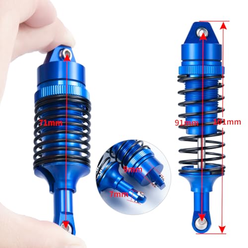 All Metal Shocks Front Rear Oil Shocks Absorber for Tra-xxas Slash 2WD Rustler 4X4 VXL Hoss Stampede Bandit Nitro Shock Absorber Damper Set 1/10 RC Upgrades Parts Replace