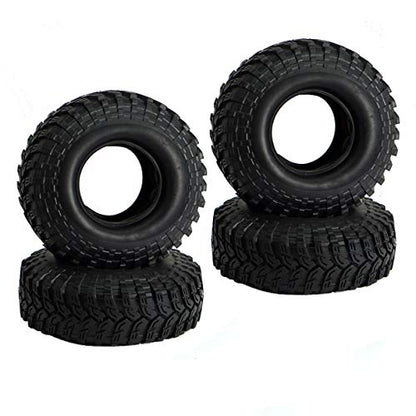 4Pack Vgoohobby Super Larger 4.48" Outer Diameter RC Crawler Tires,1.9" Tires with Foam Inserts Compatible with Axial SCX10 90047 D90 D110 Tamiya CC01 Traxxas TRX-4 1/10 RC Crawler Truck