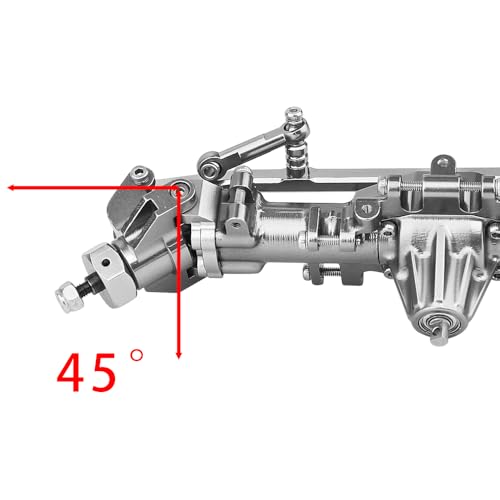 CNC Aluminum Alloy Front Rear Axle Set for LOSI Mini LMT 1/18 Digger Monster Truck Brushed RTR LOS01026 Metal Upgrade Parts (Titanium)