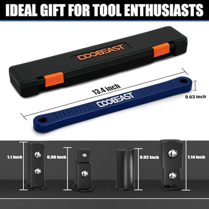 3/8" Offset Extension Wrench Impact Ready Socket Wrench Extender Tool（Blue） | Versatile 1/4",3/8", 1/2" Square Drive Adapters,Universal Extensions Wrench,0° Swing Extender,for Small Place - color: Blue