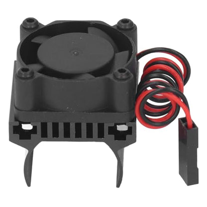 VGEBY RC Cooling Fan,High-Efficiency Motor Heat Dissipation,1/18 Scale RC Car Cooling System,Heatsink Accessory for Hobbyists,Off-Road Racing Enthusiasts,Scale Model Builders - color: Black