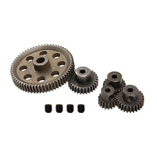 Metal Spur Diff Differential Main Gear 64T 21T 26T 29T Motor Gear Compatible with Redcat Volcano EPX Sandstorm TK HSP 94111 1/10 RC Car Truck