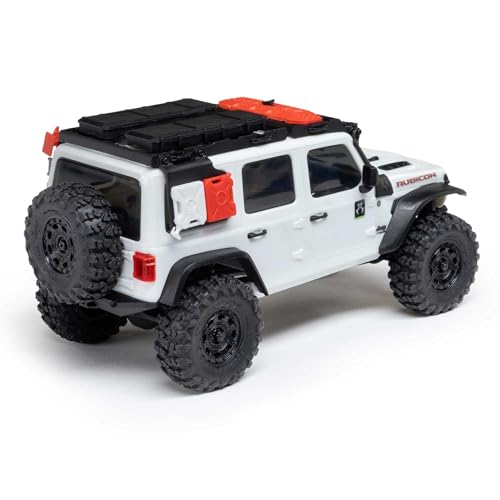Axial 1/30 SCX30 Jeep Wrangler JLU 4X4 RTR Rock Crawler, White | Brushed, Battery & Charger Included, AXI-2261T2 - color: White
