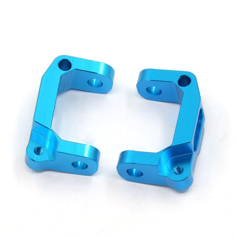 Front Lower Suspension Arm Hub Carrier Base C/Steering Cup/Metal Drive Shaft for 1/10 Tamiya CC01 TA02 TA03 4WD Buggy RC Car OP(C Seat Blue) - color: C Seat Blue