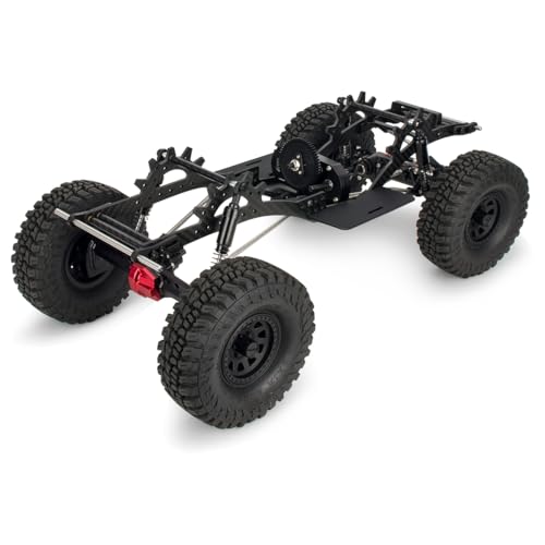 Carbon Fiber LCG Chassis Kit Frame Rails Skid Plate CMS Servo Panhard Mount for 1/10 RC Rigs Crawler Capra SCX10 II VS4-10 Comp Builds DIY Parts (Chassis Kit) - style: Chassis Kit