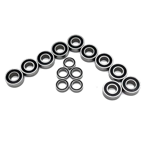 15pcs Rubber Sealed RC Ball Bearings Kit 5x8x2.5mm 5x11x4mm Compatible with Tamiya Grasshopper Lunchbox Hornet 1/10 RC Car Upgrade Parts