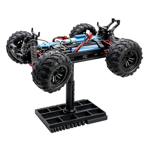 1/12 1/14 1/16 1/18 1/24 RC Car Plastic Repair Work Stand 360° Rotation Multifunctional with Angle Gauge & Magnetic Screw Tray