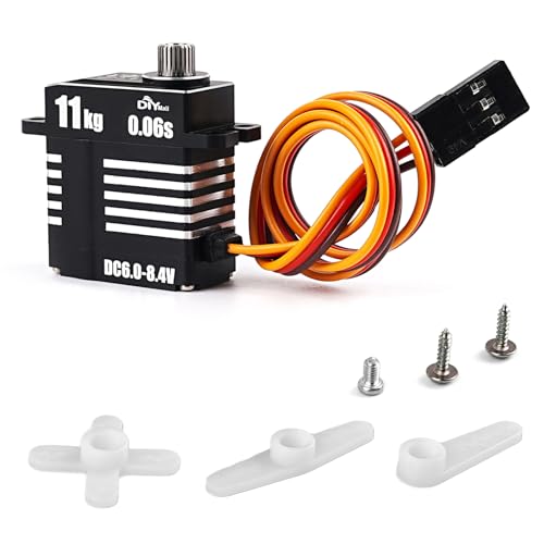 High Torque 11KG Mini All-Metal Digital Servo High Pressure Coreless Motor Micro Servo Programmable for RC Car Robot(180 Degree) - style: 180 Degree