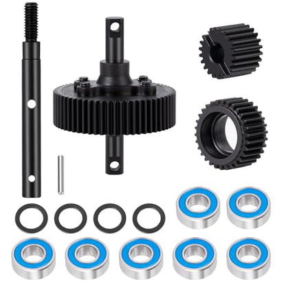 Steel Gearbox Transmission Gear Set with Ball Bearing | Upgrade Parts, For 1/10 Tra-xxas Slash 2WD Rustler Stampede Bandit VXL, RC Car