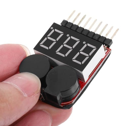 Generic Lithium Ion Battery Tester Digital Volt Gauge Low Voltage Alarm Battery Checker Voltage Checker