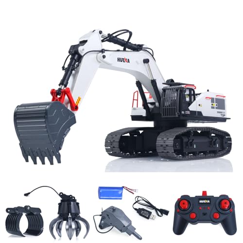TOUCAN RC HOBBY 1/14 HUINA RC Metal Excavator Model 1594 Radio Light Battery 28CH Sound
