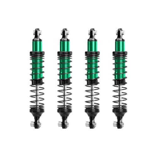 GPM Aluminum 89mm Progressive Spring Shock Set for H10 Optic，Green | Front & Rear, RC Crawler Upgrade, for VANQUISH H10 Optic, Yokohama Sparco RTR, 1/10 Scale - color: Green
