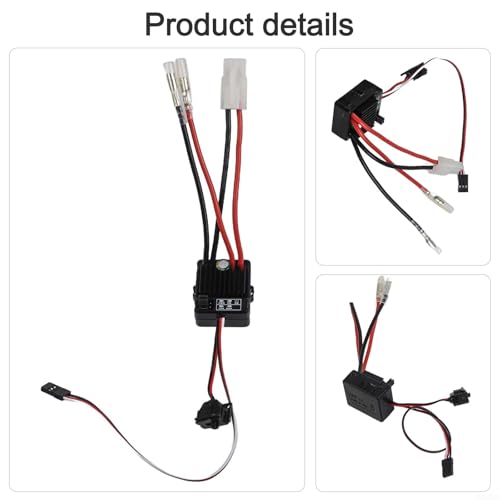 FABULETTA 1060-RTR 60A Brushed ESC Electronic Controller Waterproof Design for 1/10 Scale RC Cars Trucks Crawlers Tanks 2-3S for LIPO Input High Reliability Durability Easy Installation Electronic