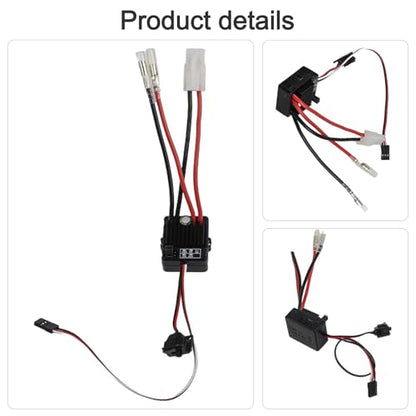 FABULETTA 1060-RTR 60A Brushed ESC Electronic Controller Waterproof Design for 1/10 Scale RC Cars Trucks Crawlers Tanks 2-3S for LIPO Input High Reliability Durability Easy Installation Electronic