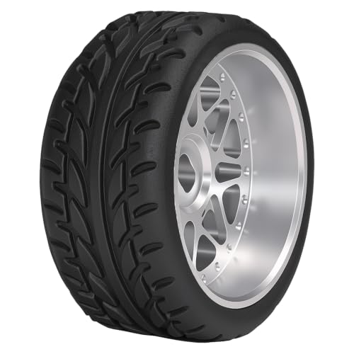 4Pcs 25mm Rc Drift Wheels & Logo Drift Car Tires for 1/24 1/28 Wltoys, [2N+2W] Aluminum Alloy Rims with High Grip Tires Simulated Tire Tread Racing Tyre for Mini-Q HGD1 Wltoys K969 K989 k929(Silver) - color: 1.silver
