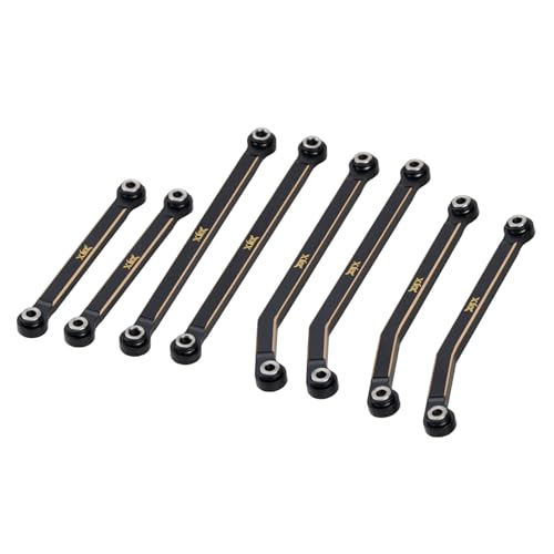 DJX CNC Brass High Clearance 4-Link w/Steering Link Set for 1/18 RC Crawler Redcat Ascent-18(Brass)