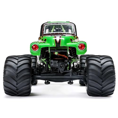 Losi 1/18 Mini LMT Grave Digger 2S 4X4 RTR Brushed Monster Truck Battery & Charger Included Green LOS01026T1